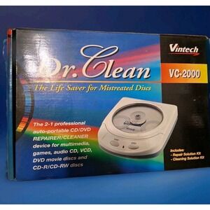 Vintech Dr. Clean Professional CD DVD Bluray Cleaner Scratch Repair Kit VC-2000